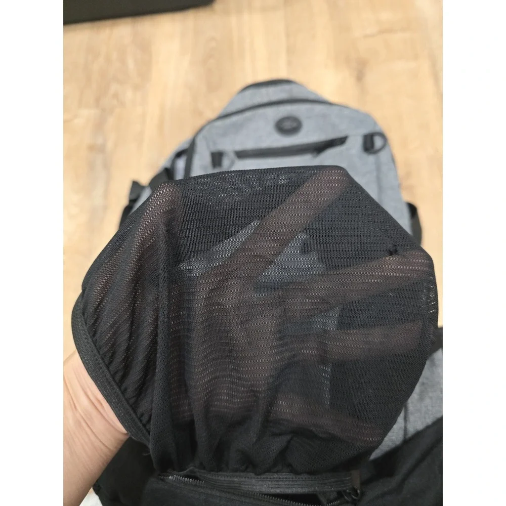 D'yallie Gray Laptop Backpack Sports Gear Mesh‎ Net School Travel Bag